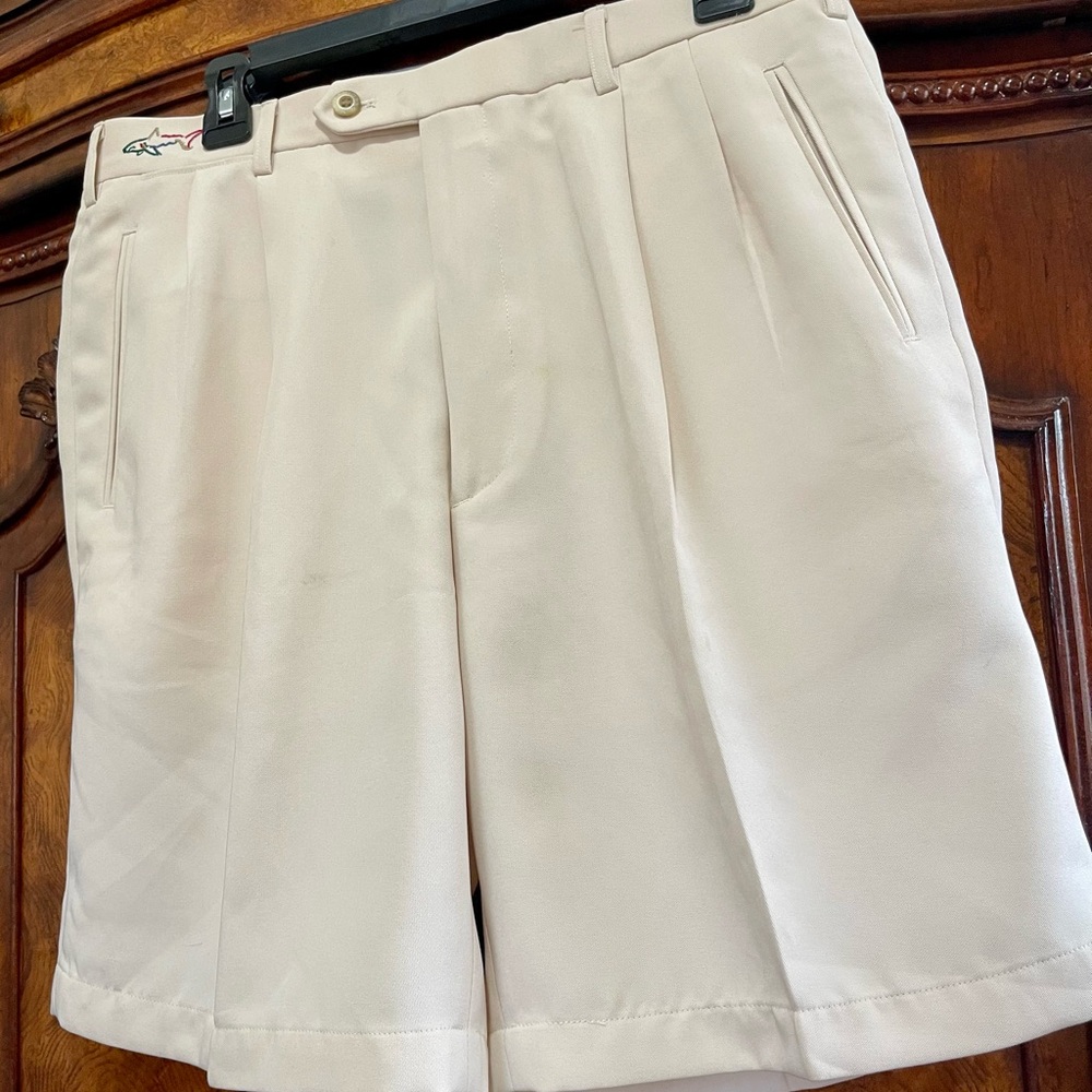 Lacoste Men's Cream Flat Front Shorts